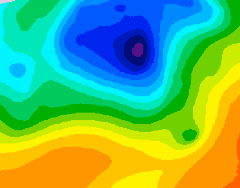 GDPS 500 millibar geopotential height 072 hour forecast chart for Canada based on 2025/05/07 1200Z data