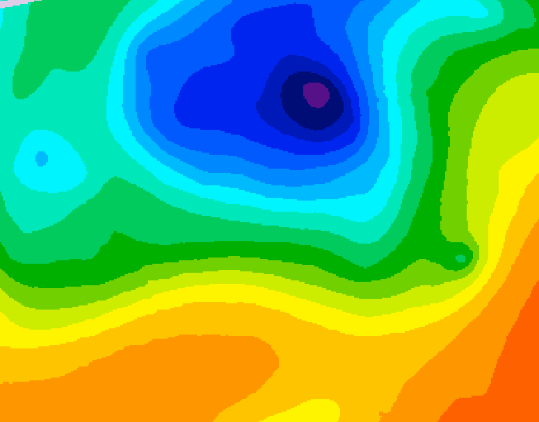 GDPS 500 millibar geopotential height 084 hour forecast chart for Canada based on 2025/05/07 1200Z data