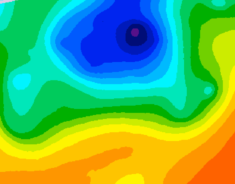 GDPS 500 millibar geopotential height 096 hour forecast chart for Canada based on 2025/05/07 1200Z data
