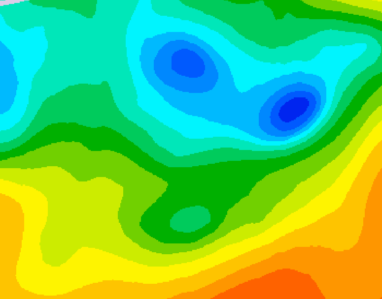 GDPS 500 millibar geopotential height 222 hour forecast chart for Canada based on 2025/05/07 1200Z data