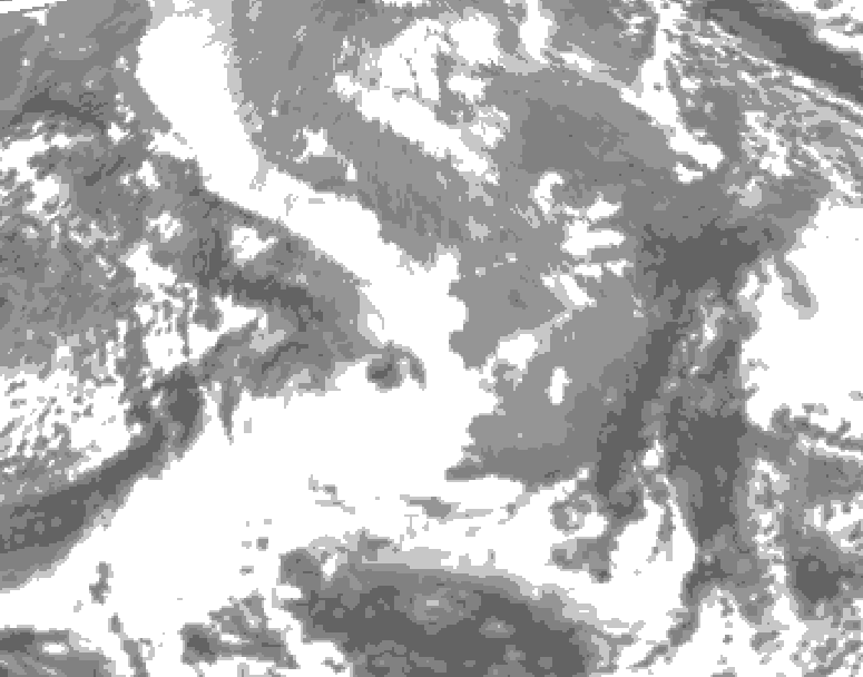 GDPS total cloud 012 hour forecast chart for Canada based on 2025/05/07 0000Z data