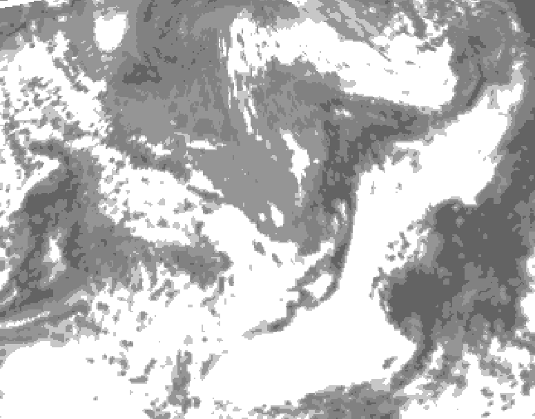 GDPS total cloud 072 hour forecast chart for Canada based on 2025/05/07 0000Z data