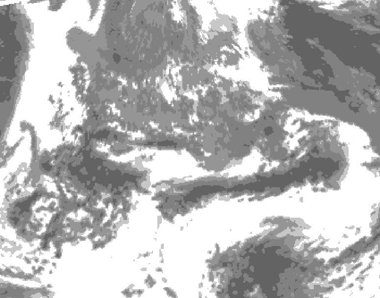 GDPS total cloud 144 hour forecast chart for Canada based on 2025/05/07 0000Z data