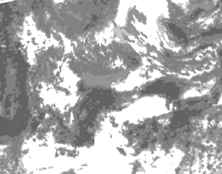 GDPS total cloud 204 hour forecast chart for Canada based on 2025/05/07 0000Z data