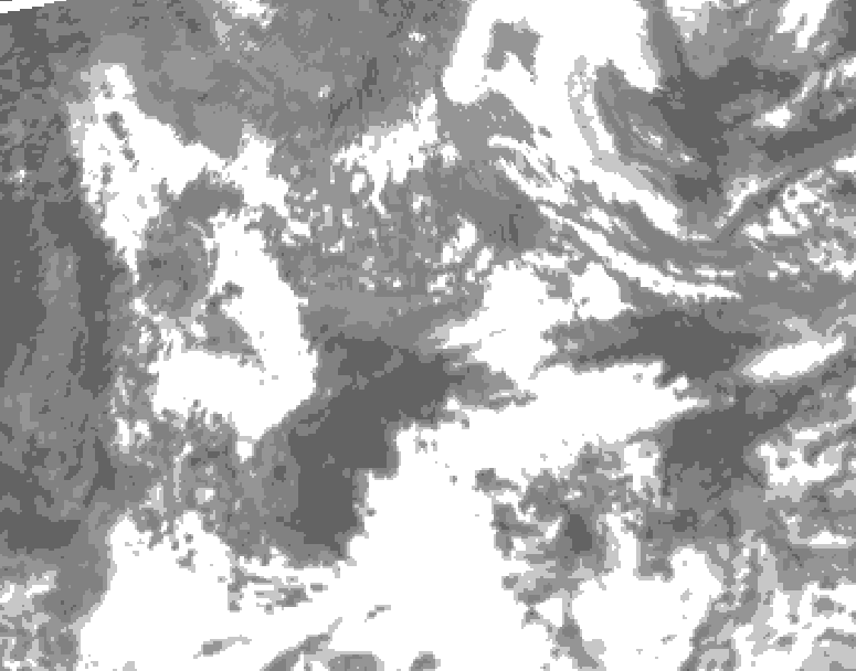 GDPS total cloud 210 hour forecast chart for Canada based on 2025/05/07 0000Z data