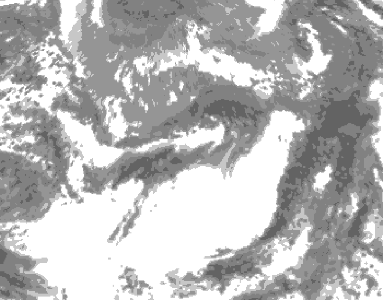 GDPS total cloud 030 hour forecast chart for Canada based on 2025/05/07 1200Z data