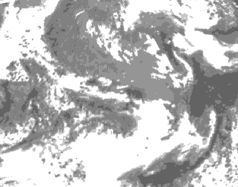 GDPS total cloud 084 hour forecast chart for Canada based on 2025/05/07 1200Z data