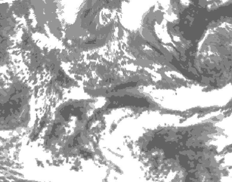 GDPS total cloud 156 hour forecast chart for Canada based on 2025/05/07 1200Z data