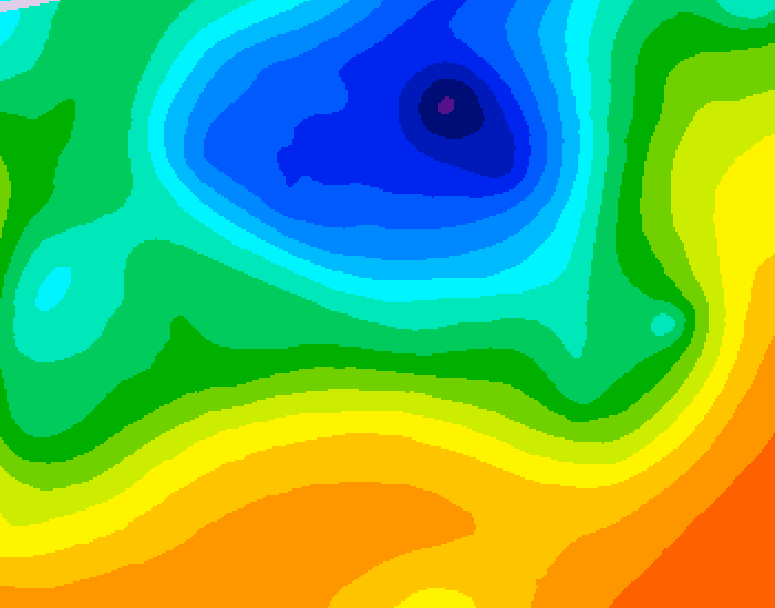GDPS 500 millibar geopotential height 084 hour forecast chart for Canada based on 2025/05/08 0000Z data