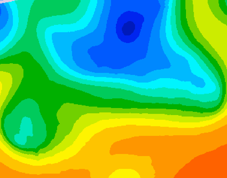 GDPS 500 millibar geopotential height 108 hour forecast chart for Canada based on 2025/05/08 0000Z data