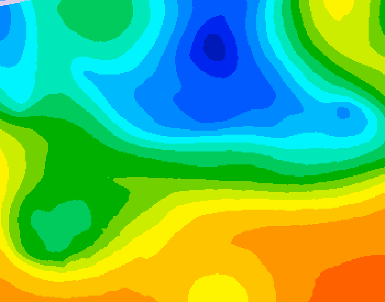 GDPS 500 millibar geopotential height 120 hour forecast chart for Canada based on 2025/05/08 0000Z data