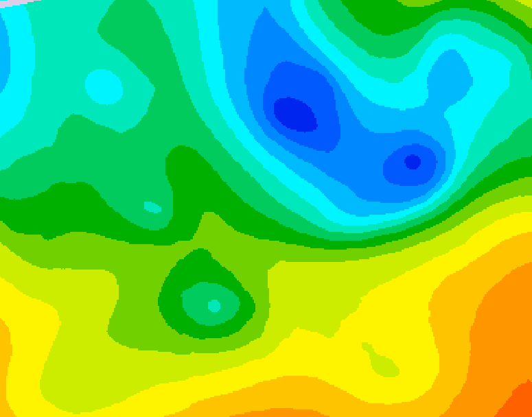 GDPS 500 millibar geopotential height 180 hour forecast chart for Canada based on 2025/05/08 0000Z data