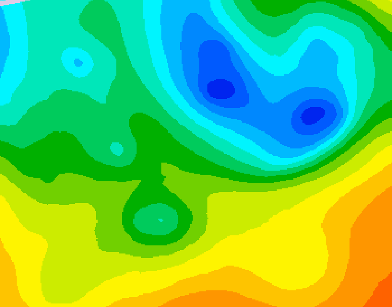 GDPS 500 millibar geopotential height 186 hour forecast chart for Canada based on 2025/05/08 0000Z data