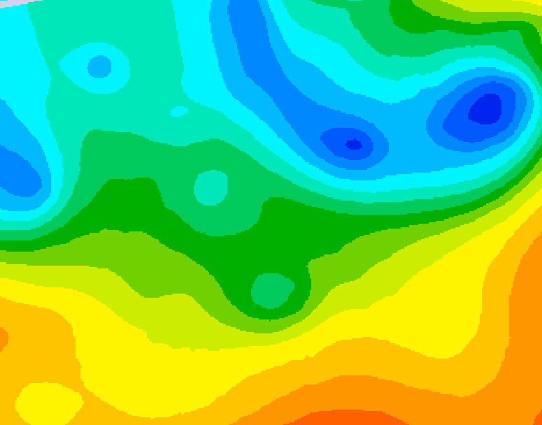 GDPS 500 millibar geopotential height 216 hour forecast chart for Canada based on 2025/05/08 0000Z data