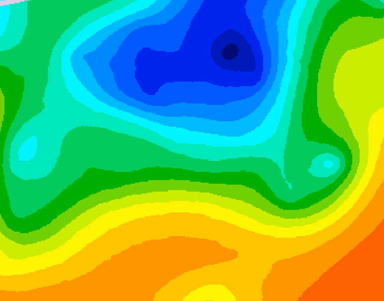 GDPS 500 millibar geopotential height 072 hour forecast chart for Canada based on 2025/05/08 1200Z data