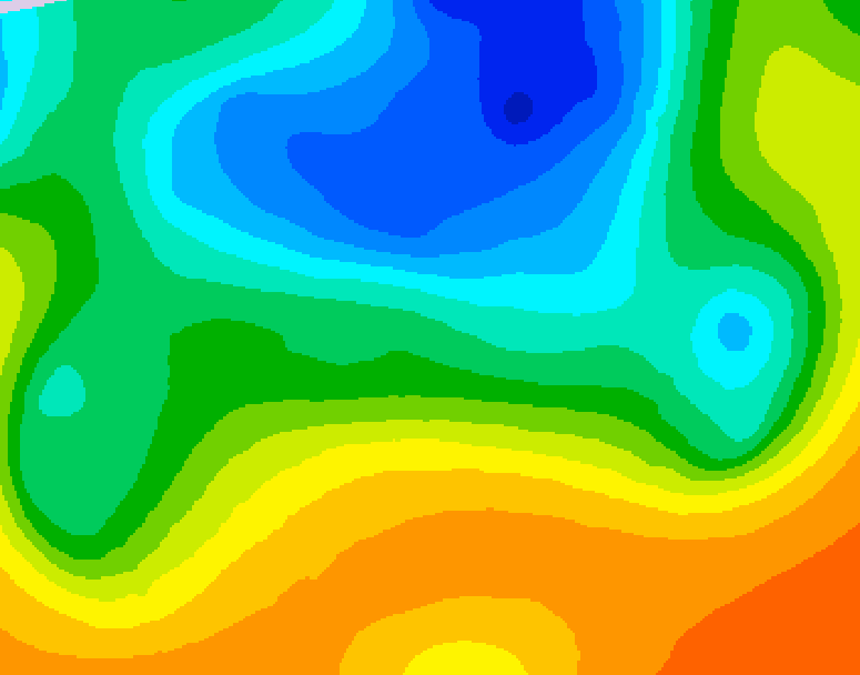 GDPS 500 millibar geopotential height 084 hour forecast chart for Canada based on 2025/05/08 1200Z data