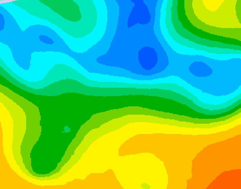 GDPS 500 millibar geopotential height 120 hour forecast chart for Canada based on 2025/05/08 1200Z data