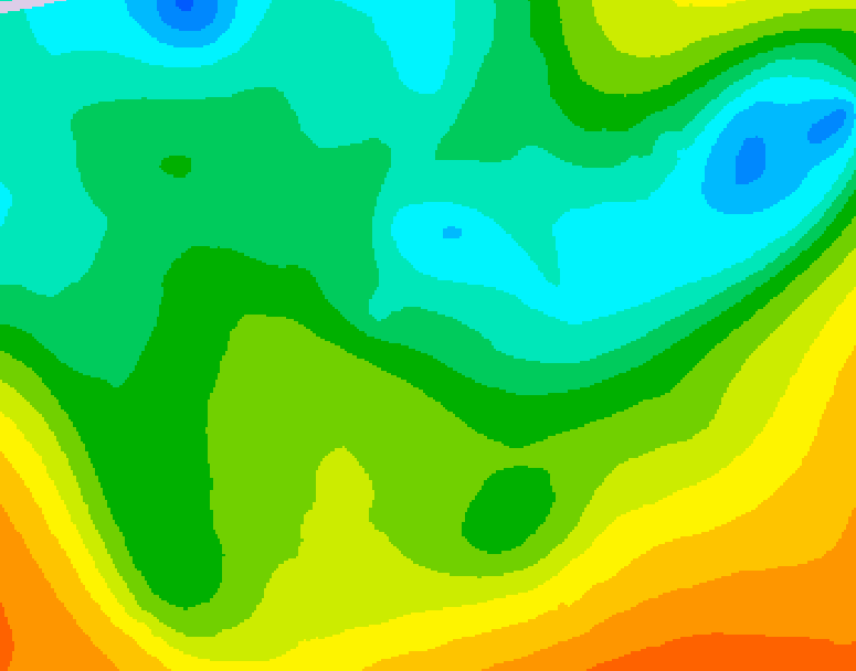 GDPS 500 millibar geopotential height 222 hour forecast chart for Canada based on 2025/05/08 1200Z data