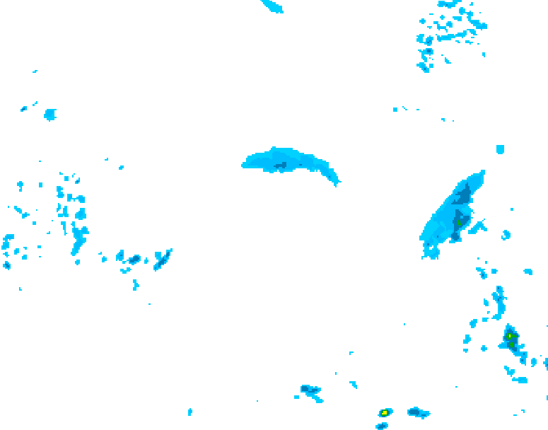 GDPS precipitation 012 hour forecast chart for Canada based on 2025/05/08 0000Z data