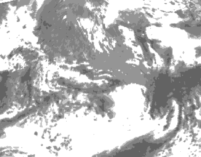 GDPS total cloud 072 hour forecast chart for Canada based on 2025/05/08 0000Z data