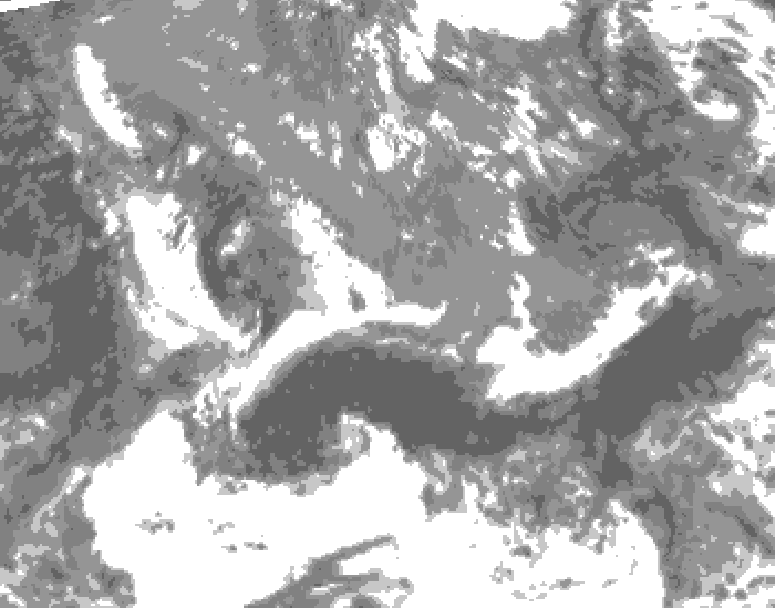 GDPS total cloud 186 hour forecast chart for Canada based on 2025/05/08 0000Z data