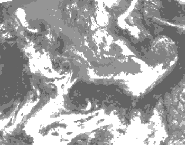 GDPS total cloud 204 hour forecast chart for Canada based on 2025/05/08 0000Z data