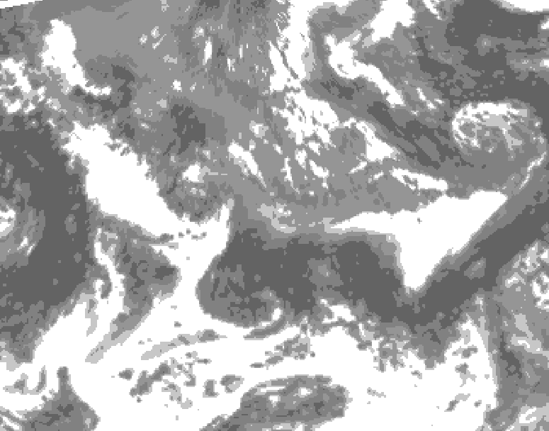 GDPS total cloud 210 hour forecast chart for Canada based on 2025/05/08 0000Z data