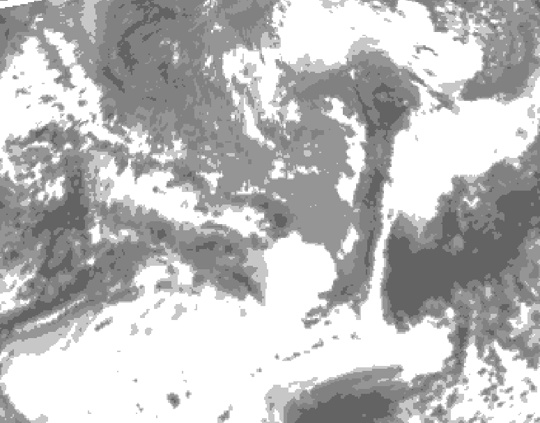 GDPS total cloud 048 hour forecast chart for Canada based on 2025/05/08 1200Z data