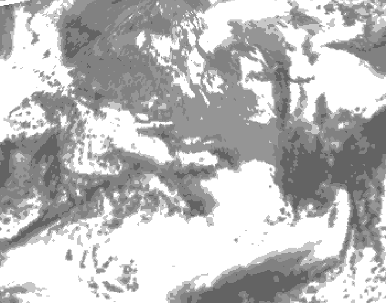 GDPS total cloud 060 hour forecast chart for Canada based on 2025/05/08 1200Z data