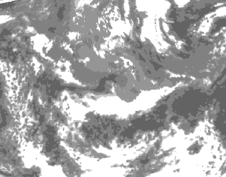 GDPS total cloud 222 hour forecast chart for Canada based on 2025/05/08 1200Z data