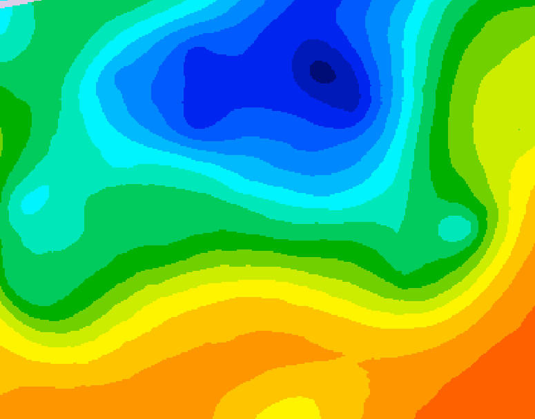 GDPS 500 millibar geopotential height 060 hour forecast chart for Canada based on 2025/05/09 0000Z data