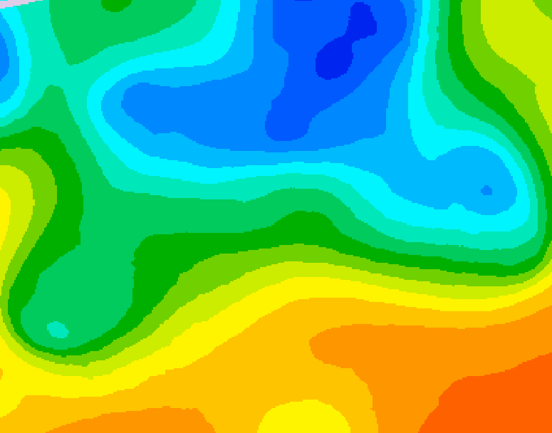 GDPS 500 millibar geopotential height 084 hour forecast chart for Canada based on 2025/05/09 0000Z data