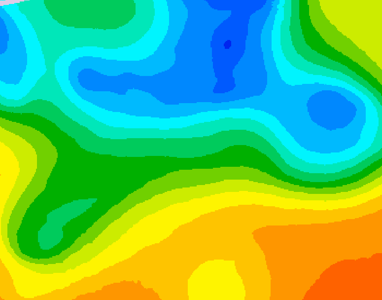 GDPS 500 millibar geopotential height 096 hour forecast chart for Canada based on 2025/05/09 0000Z data