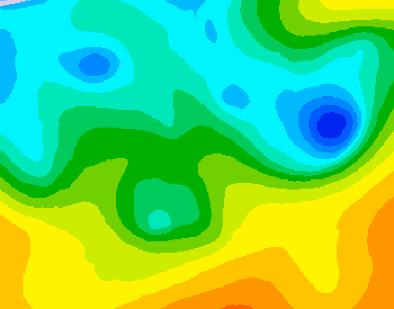 GDPS 500 millibar geopotential height 180 hour forecast chart for Canada based on 2025/05/09 0000Z data