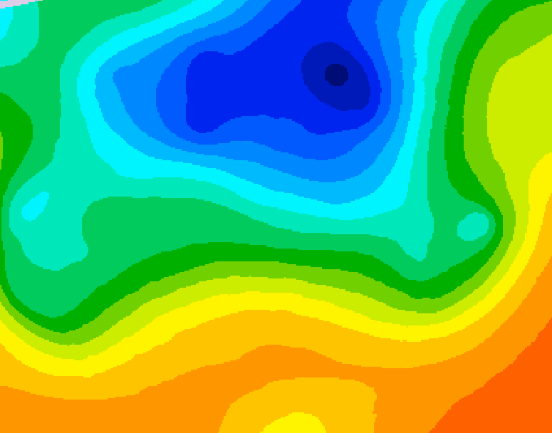GDPS 500 millibar geopotential height 048 hour forecast chart for Canada based on 2025/05/09 1200Z data