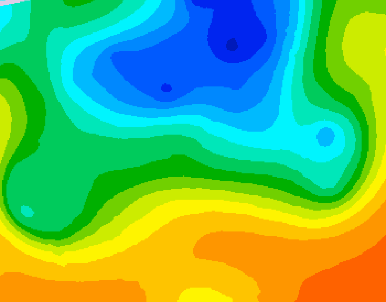 GDPS 500 millibar geopotential height 060 hour forecast chart for Canada based on 2025/05/09 1200Z data