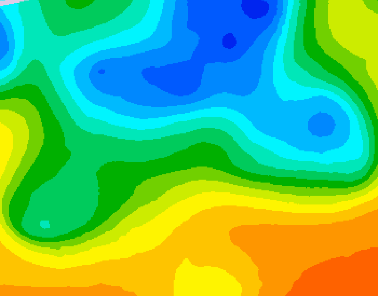 GDPS 500 millibar geopotential height 072 hour forecast chart for Canada based on 2025/05/09 1200Z data