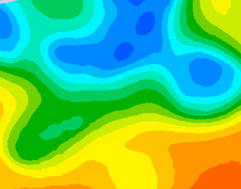 GDPS 500 millibar geopotential height 084 hour forecast chart for Canada based on 2025/05/09 1200Z data