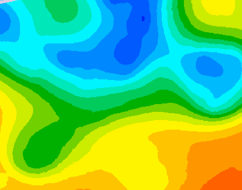 GDPS 500 millibar geopotential height 096 hour forecast chart for Canada based on 2025/05/09 1200Z data