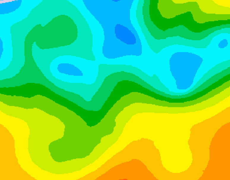 GDPS 500 millibar geopotential height 150 hour forecast chart for Canada based on 2025/05/09 1200Z data