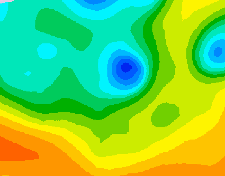 GDPS 500 millibar geopotential height 222 hour forecast chart for Canada based on 2025/05/09 1200Z data