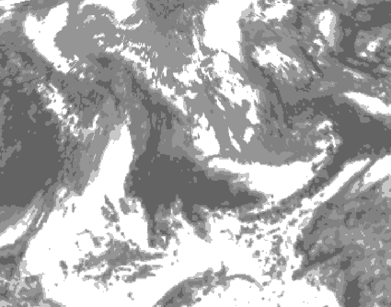 GDPS total cloud 168 hour forecast chart for Canada based on 2025/05/09 0000Z data