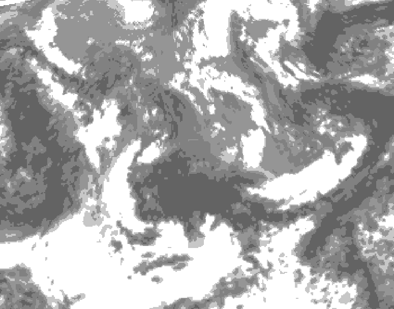 GDPS total cloud 180 hour forecast chart for Canada based on 2025/05/09 0000Z data