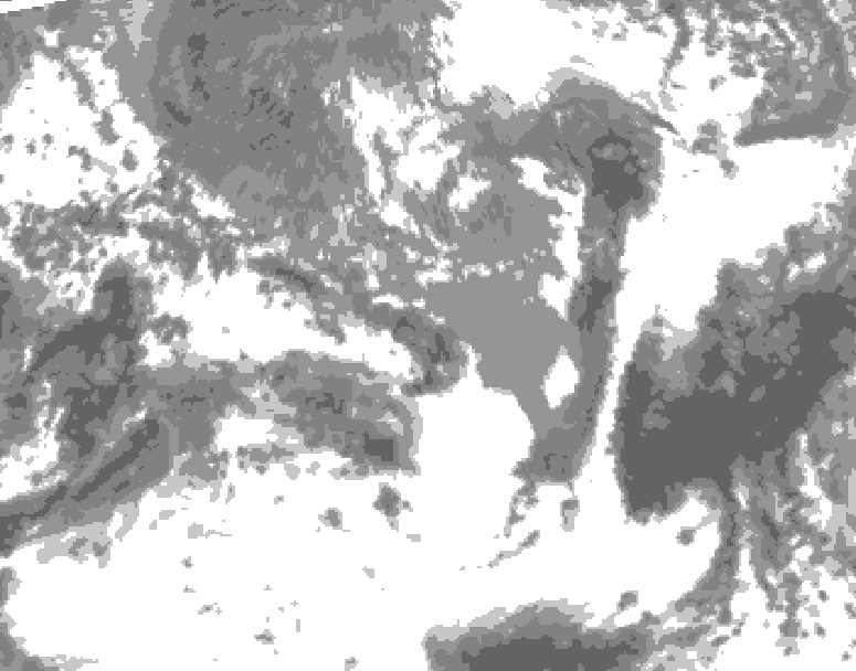 GDPS total cloud 024 hour forecast chart for Canada based on 2025/05/09 1200Z data