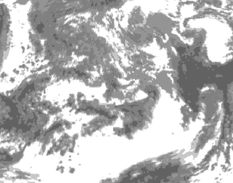 GDPS total cloud 048 hour forecast chart for Canada based on 2025/05/09 1200Z data