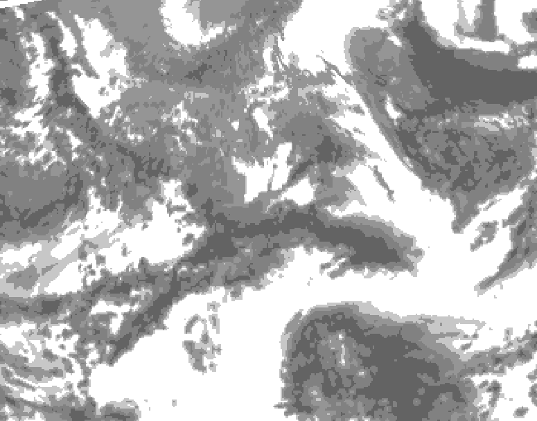 GDPS total cloud 096 hour forecast chart for Canada based on 2025/05/09 1200Z data