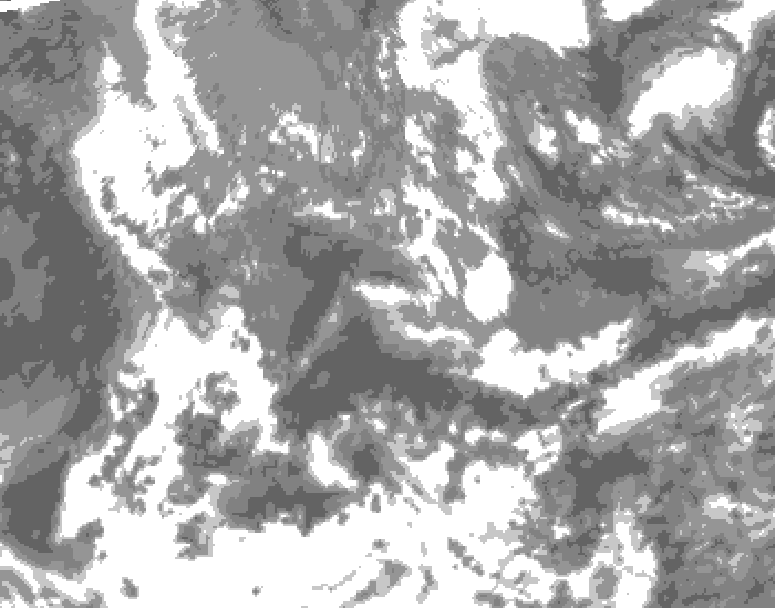 GDPS total cloud 144 hour forecast chart for Canada based on 2025/05/09 1200Z data