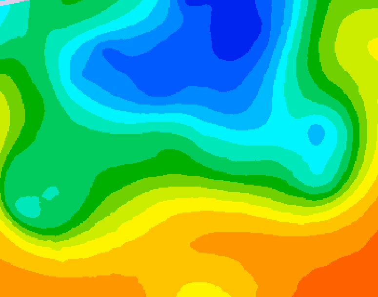 GDPS 500 millibar geopotential height 048 hour forecast chart for Canada based on 2025/05/10 0000Z data
