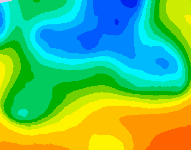 GDPS 500 millibar geopotential height 060 hour forecast chart for Canada based on 2025/05/10 0000Z data
