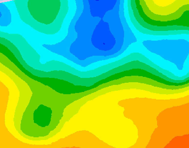 GDPS 500 millibar geopotential height 096 hour forecast chart for Canada based on 2025/05/10 0000Z data